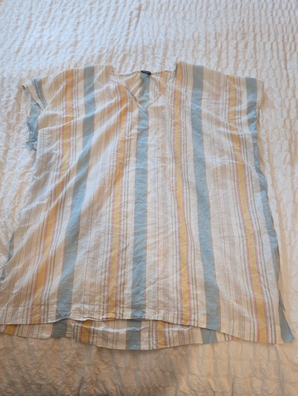 Patagonia Women’s Striped Swim Coverup in Blue, Yellow & Pink